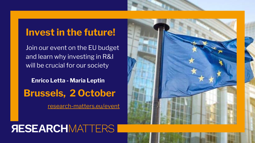Research Matters event on 02.10 – Invest in the future!