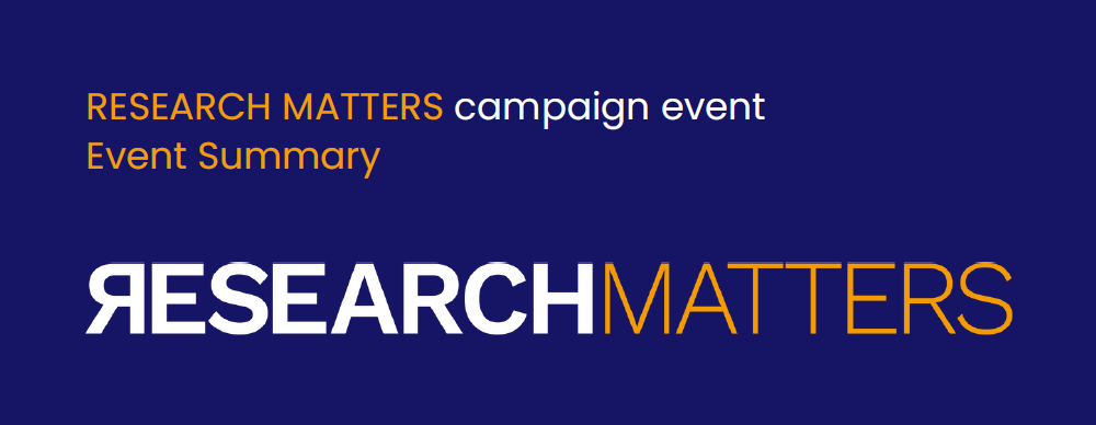 Research Matters "Invest in the future!" – Recording and report available